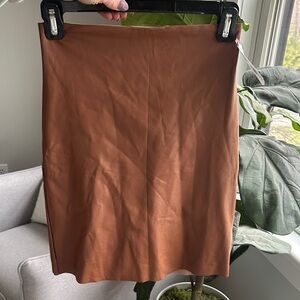 Commando Faux Leather Cognac Pencil Skort NWT- Women’s M